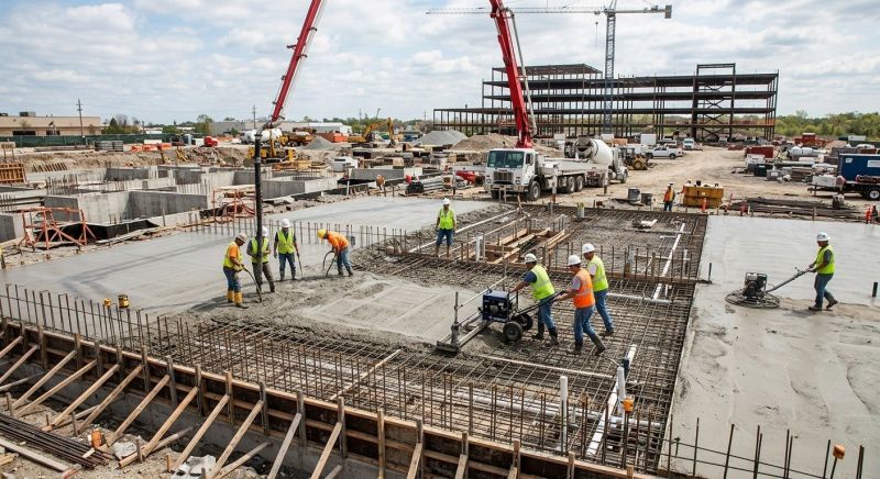 Commercial Slab Installation in Cary, NC